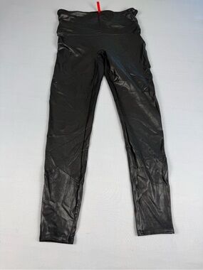 SPANX Faux Leather High Rise Shaping Leggings Black XL Closet Staple